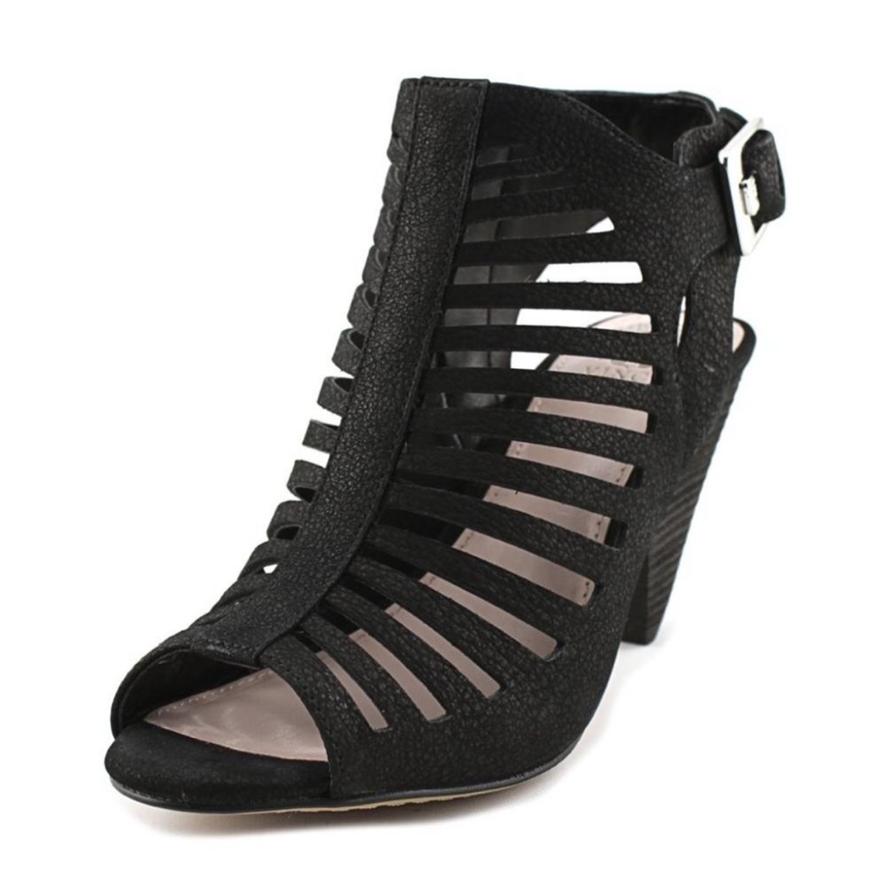 Vince Camuto Women Eliana Peep Toe
Leather Cut Out Bootie in Black